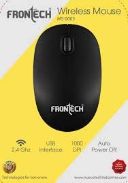 Frontech Wireless Optical Mouse (2.4GHz Wireless, Black) MS-0003